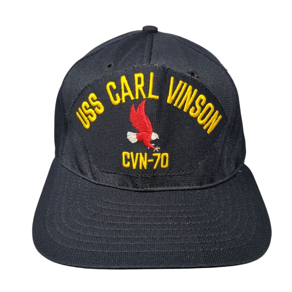 USS Carl Vinson CVN-70 Snapback Hat Black OS Adjustable California Headwear